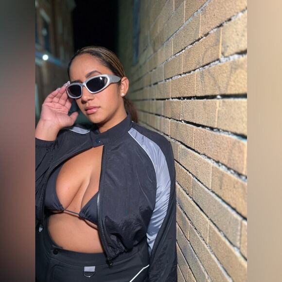 2/$25 SHEIN ICON Plus Crop Jacket & Cargo Pants Set 14 1X Windbreaker & Utility - Picture 2 of 4